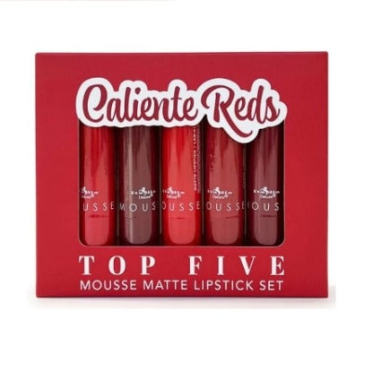 Italia Mousse Matte Lipstick Set Caliente Reds