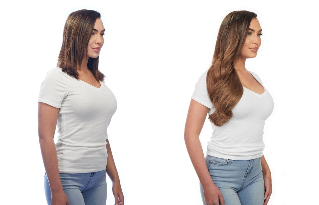 Extenciones de Cabello - Castaño Claro ( 20 Pulgadas )
